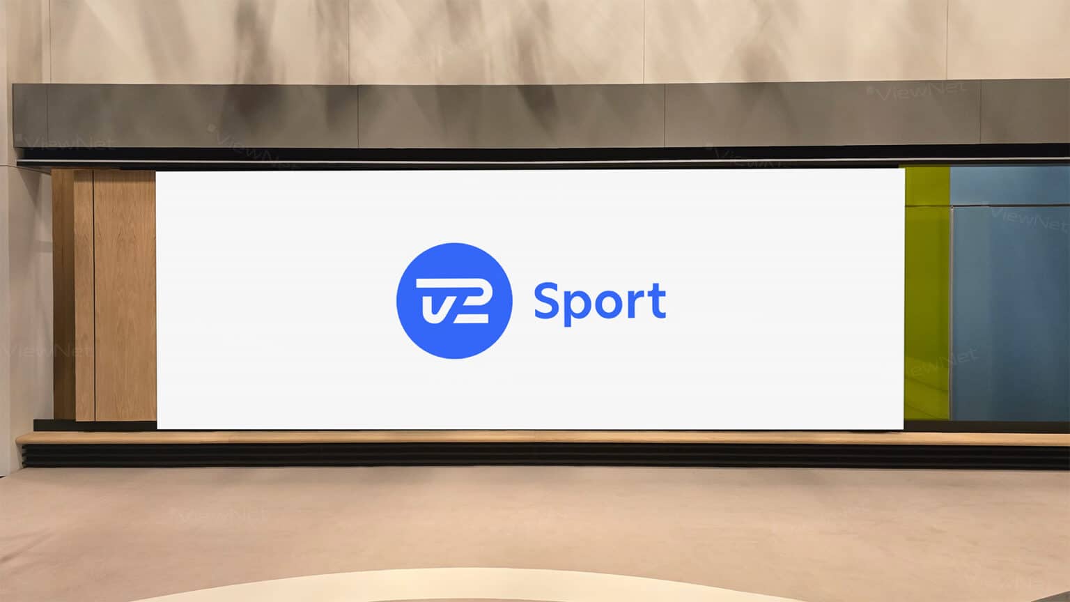 ViewNet LED Storskærm placeret i TV2 studie.