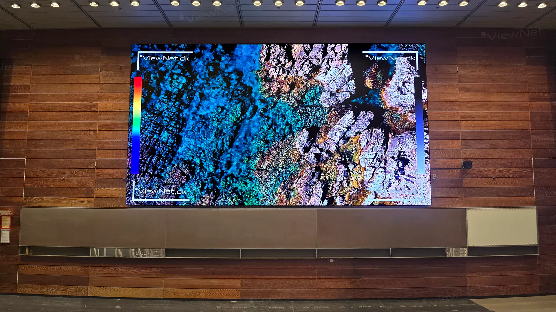 ViewNet LED-Großbildschirm im Auditorium des Rigshospitalet.