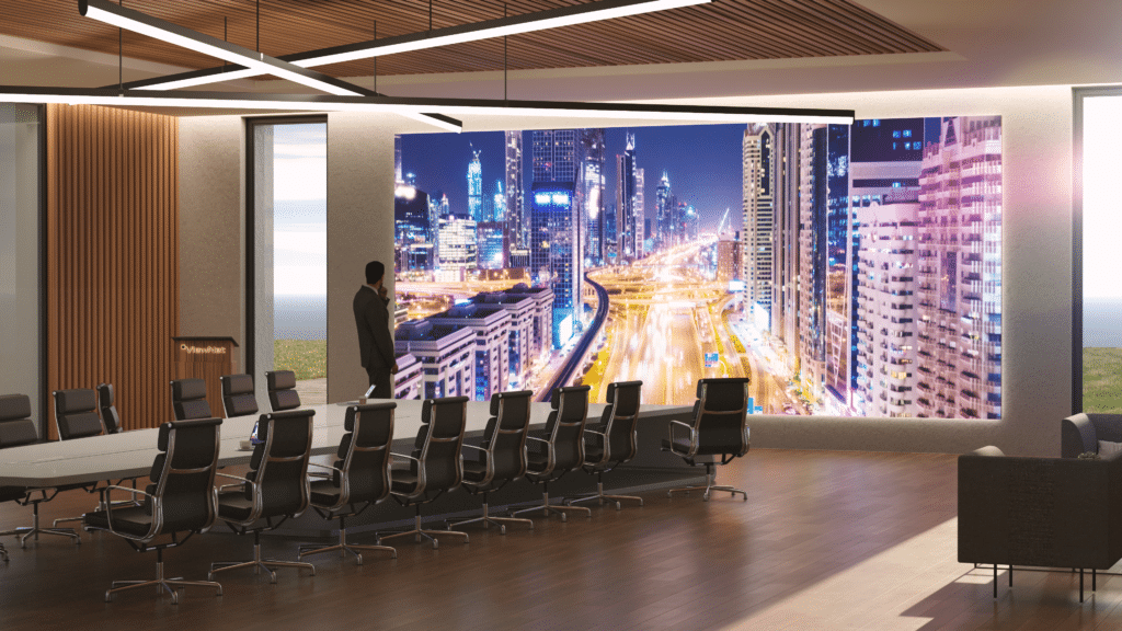 Direct View LED storskærm i mødelokale