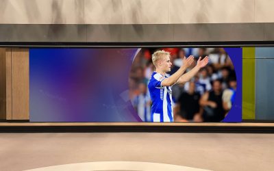 ViewNet LED Storskærm placeret i TV2 studie.