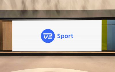 ViewNet LED Storskærm placeret i TV2 studie.