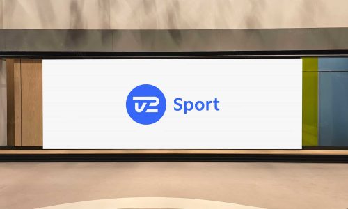 ViewNet LED-Großbildschirm im TV2-Studio.