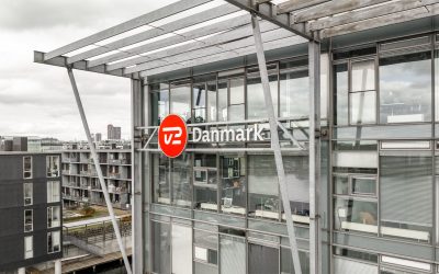 Et billede af TV2's hoveddkvarter set udefra.