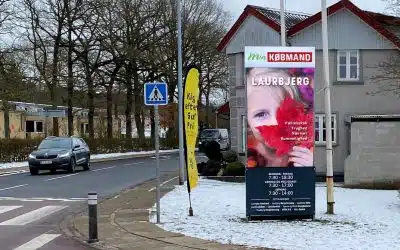 Infomast bei Laurbjerg