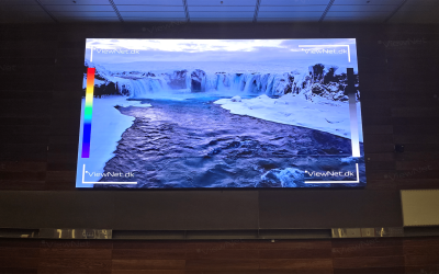 ViewNet LED Storskærm placeret i Rigshospitalets auditorium.