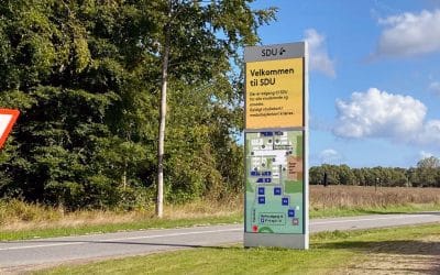 Viewnet-SDU-Odense-LED-Großbild-Info-Pylon